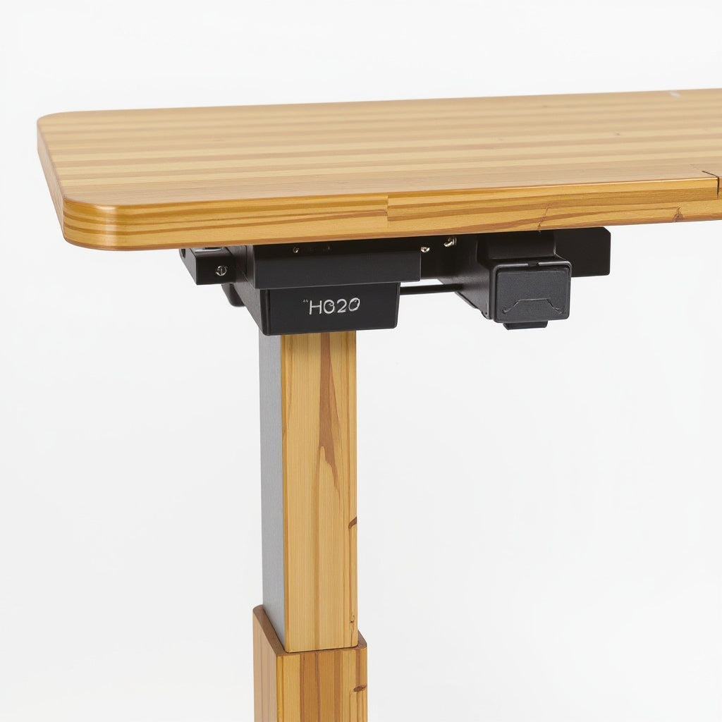 Bamboo Standing Desk Converter – 32 x 20 x 17 inches, Natural, Modern view 2