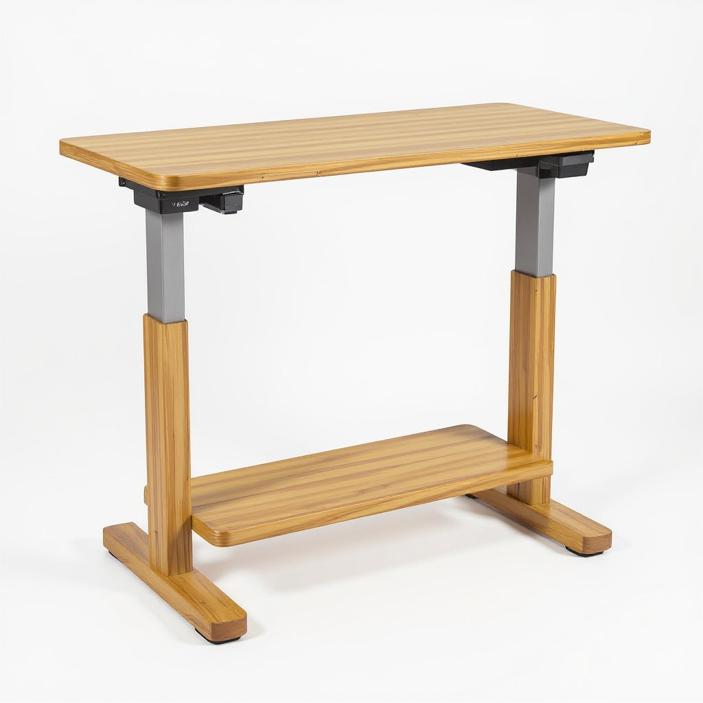 Bamboo Standing Desk Converter – 32 x 20 x 17 inches, Natural, Modern view 3