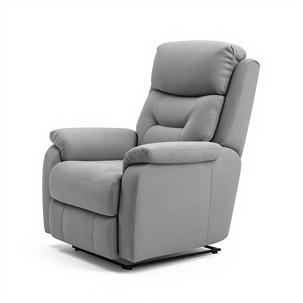 Fabric Reclining Armchair – 34"W x 38"D x 42"H, Gray, Contemporary view 3