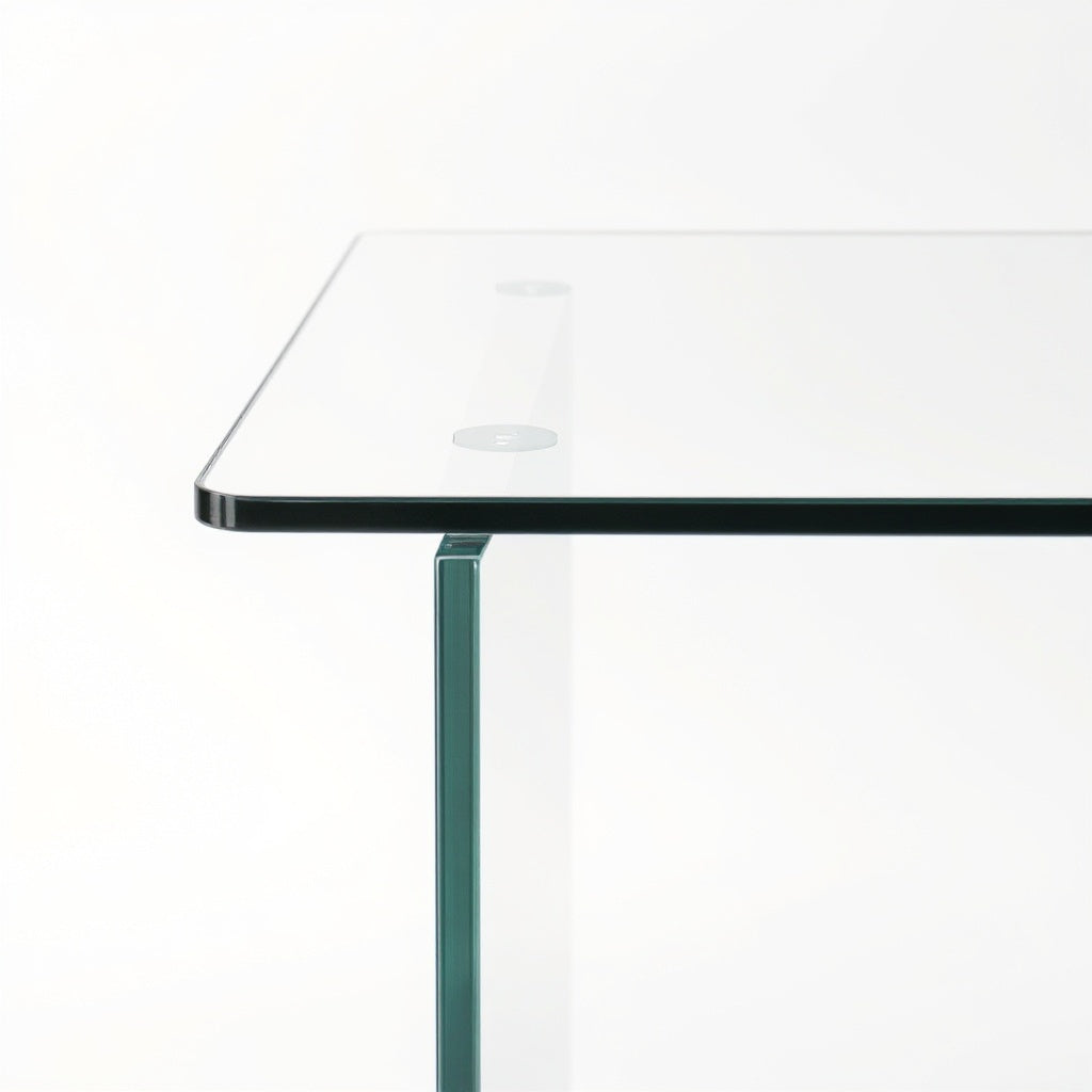 Glass End Table โ 50 x 50 x 45 cm, Clear, Modern view 2