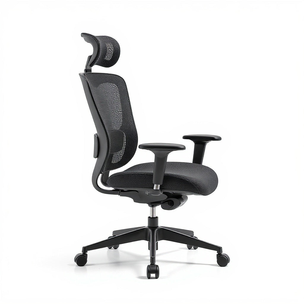 Mesh Office Chair – 24.5W x 25D x 42H Inches, Black, Ergonomic view 3