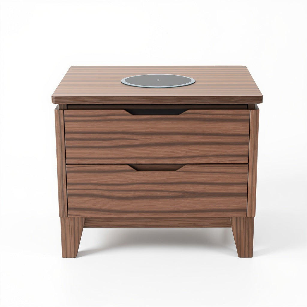 Smart Nightstand – Wireless Charging Station, 2 USB Ports, W...