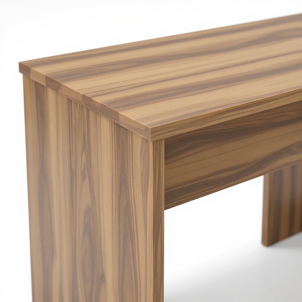 Wood L-Shaped Corner Desk – 60 x 48 x 30 in, Walnut, Contemporary view 2