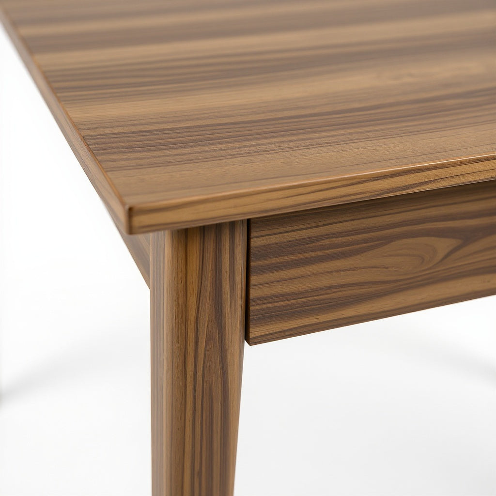 Wood Writing Desk โ 36 x 20 x 30 in, Walnut, Minimalist view 2