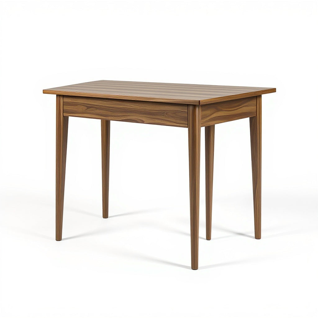 Wood Writing Desk โ 36 x 20 x 30 in, Walnut, Minimalist view 3